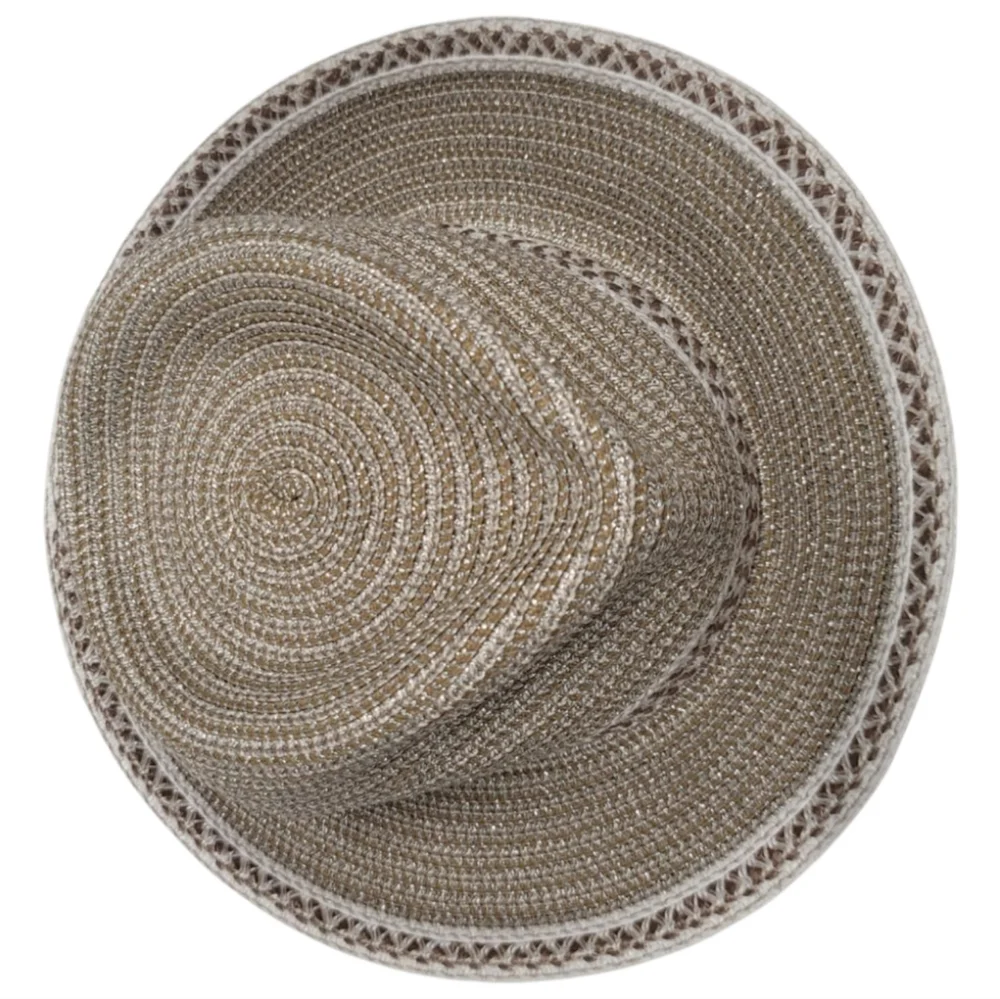 ERIC JAVITS l Squishee Woven Fedora Hat Sun UV UPF 50+ One Size - Picture 2 of 13